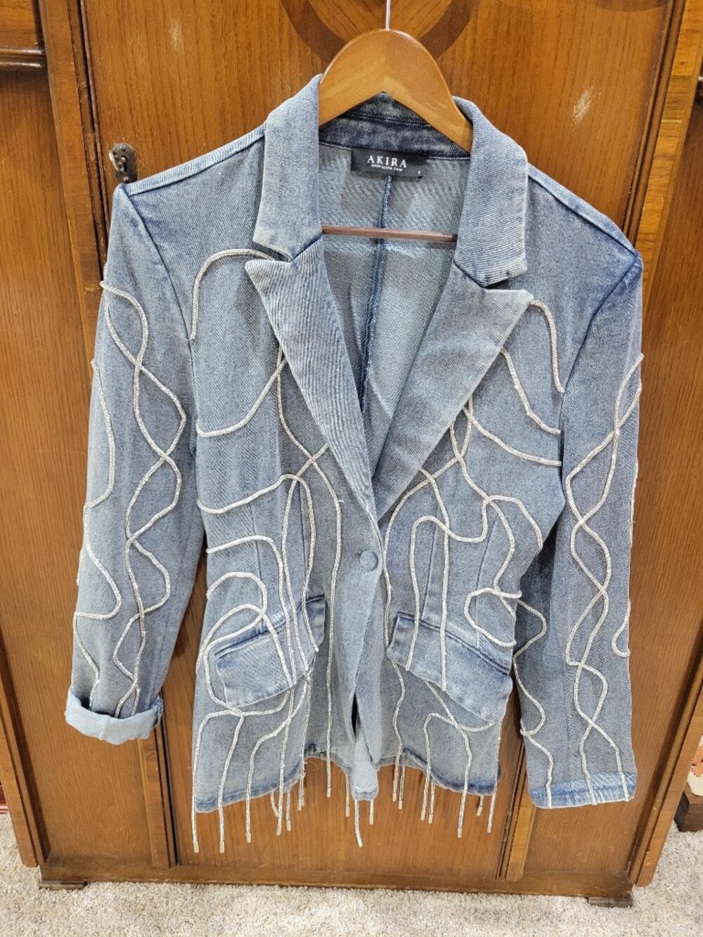 Akira embellished denim blazer - Smll